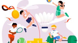 Pole vaulting, volleyball, tennis, weightlifting are competitive competitions that are available in all sports. which is very popular