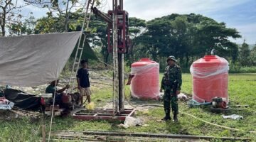 Kodim Gunungkidul Bangun Sumur Bor di Bangunsari untuk Dukung Ketahanan Pangan